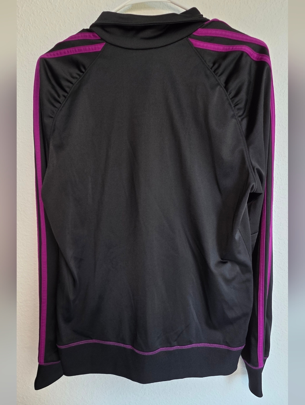 Adidas Black Track Jacket With Pants with Magenta Trim - Picture 8 of 9